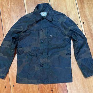 Dehen 1920 Waxed Canvas Camo Chore Coat - XS